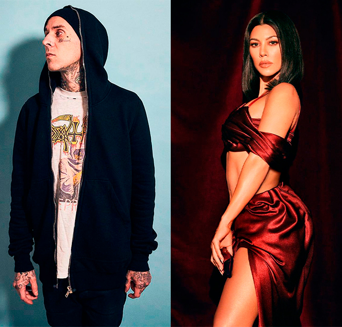 Travis Barker, da banda <i>Blink 182</i>, elogia a namorada, Kourtney Kardashian: <i>- É uma ótima mãe</i>