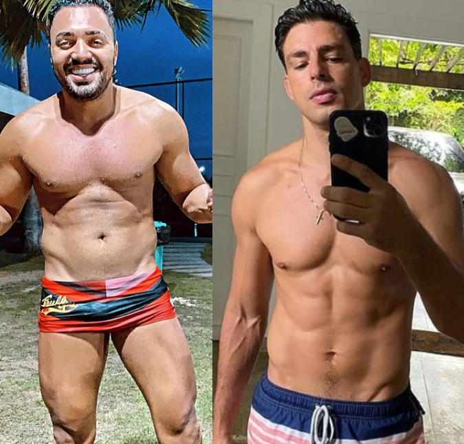 Tirullipa posa sem camisa e faz brincadeira com Cauã Reymond, veja!