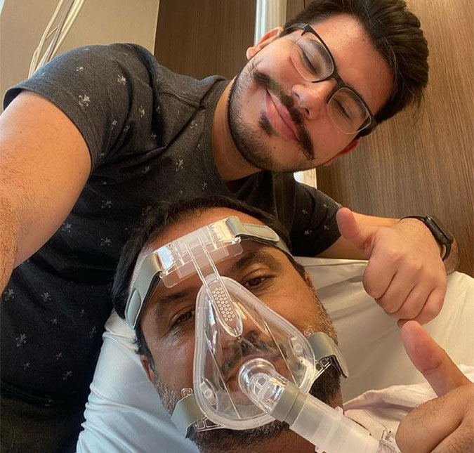 Com Covid-19, Geraldo Luís diz que está <I>mais disposto</I> e agradece apoio do filho: <I>Virou até enfermeiro</I>