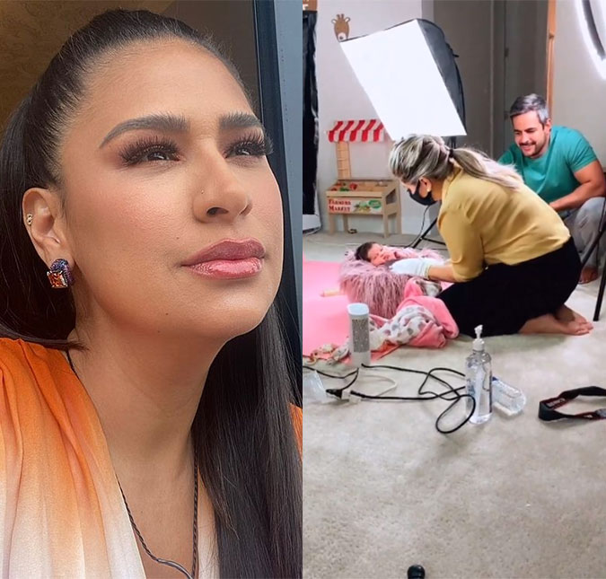 Simone compartilha bastidores de ensaio fotográfico de Zaya e revela que perdeu 14 quilos após o parto: <I>- Faltam oito</I>