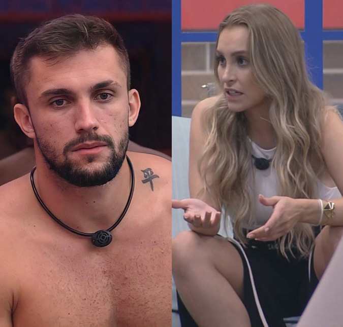 Carla Diaz é pressionada por Arthur para falar sobre o que rolou no quarto secreto no <i>BBB21: - Até agora você não falou nada para a gente</i>