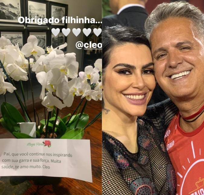 Após receber alta, Orlando Morais ganha flores de Cleo: <i>Pai, que você continue nos inspirando</i>