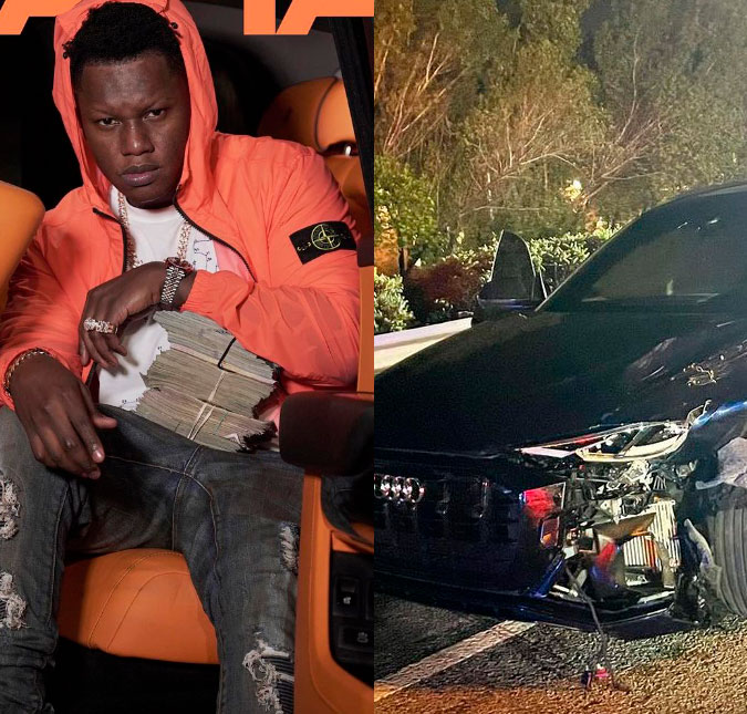 Rapper norte-americano sobrevive por pouco após bater em caminhão-tanque de gasolina que explodiu