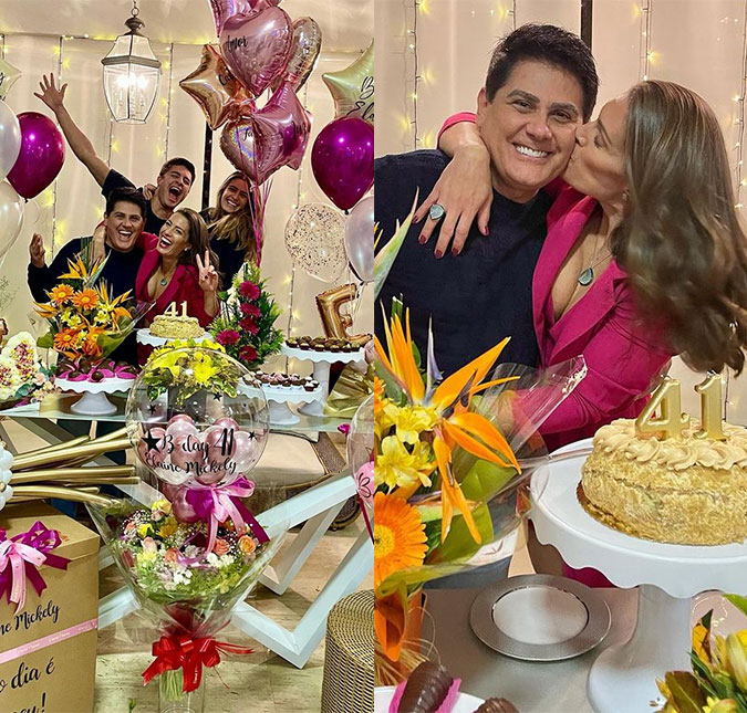 Elaine Mickely celebra chegada dos 41 anos de idade ao lado da família: <I>Dia repleto de amor</I>