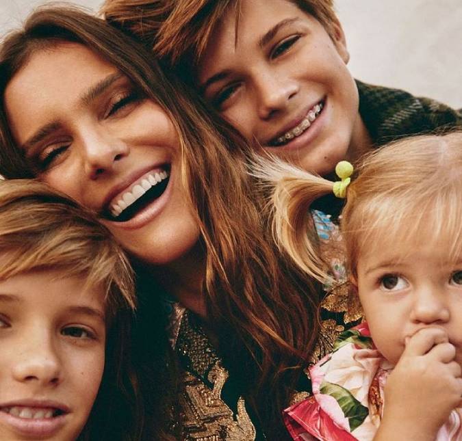 Fernanda Lima protagoniza ensaio fotográfico para revista com os três filhos pela primeira vez; veja fotos!