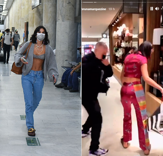 Com vestido e bolsa de grifes, Bruna Marquezine faz biquinho em selfie -  Quem