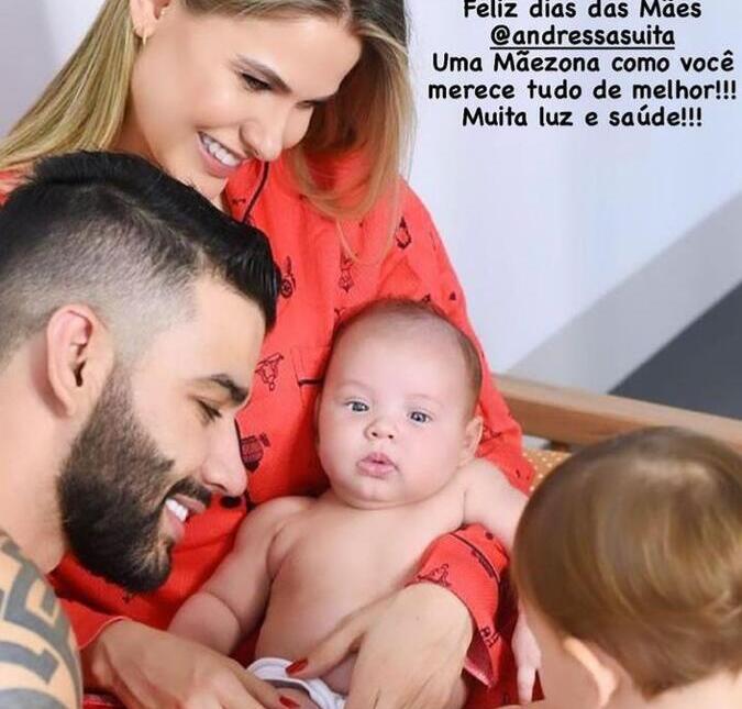 Gusttavo Lima faz homenagem para Andressa Suita: <i>Merece tudo de melhor!</i>