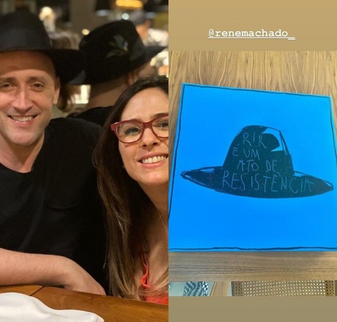 Tatá Werneck mostra quadro que ganhou em homenagem a Paulo Gustavo!