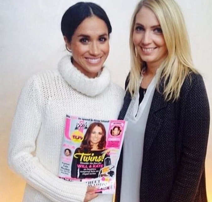 Foto de Meghan Markle segurando revista com a imagem de Kate Middleton na capa viraliza - e reacende polêmica entre as duas; entenda!