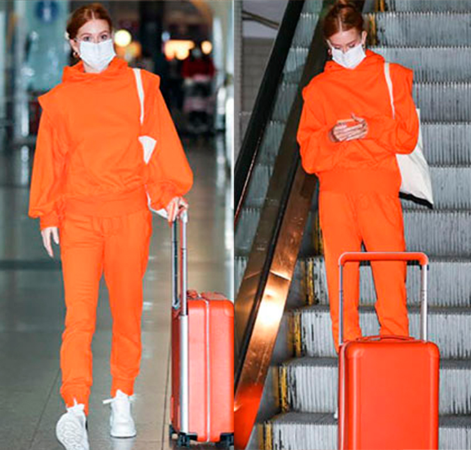 Marina Ruy Barbosa esbanja estilo no aeroporto com mala de 23 mil reais; confira!