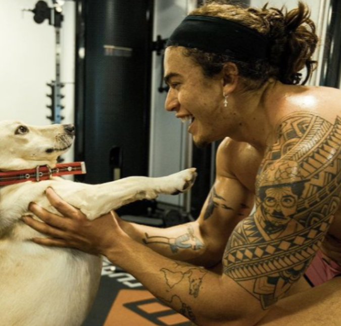 Whindersson Nunes mostra que cachorro destruiu o sofá externo de sua casa