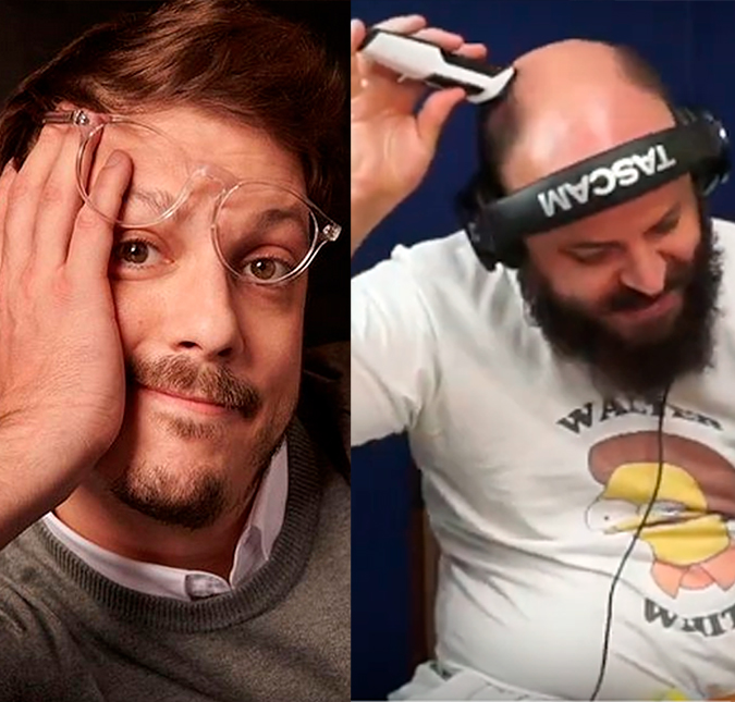 Fábio Porchat visita <i>Rua Paulo Gustavo</i> e Paulinho Serra raspa cabelo em homenagem ao humorista; confira!