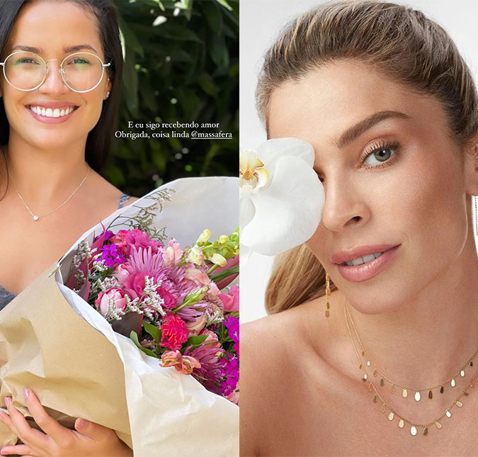 Juliette Freire ganha buquê de flores de Grazi Massafera: <I>Obrigada, coisa linda</I>