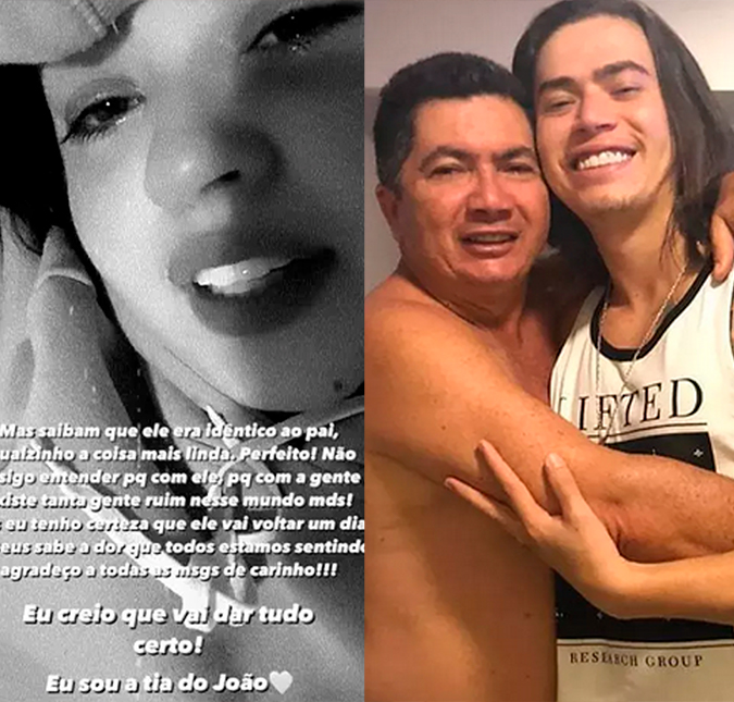 Irmã e pai de Whindersson Nunes lamentam morte prematura do primeiro filho do humorista