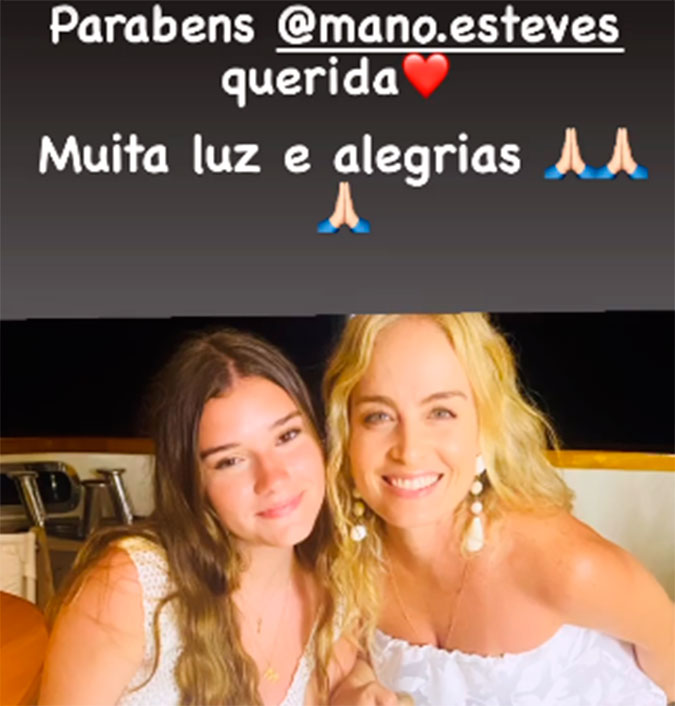 Angélica parabeniza a namorada do filho mais velho, Joaquim: <i>Querida</i>