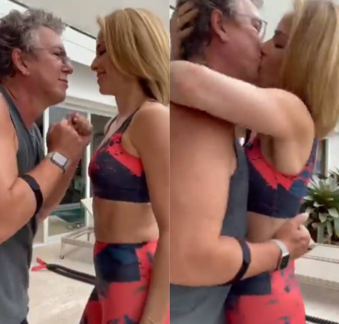 Ana Furtado mostra <i>malemolência</i> e beijões ao dançar com Boninho - e diz que vídeo foi bloqueado em rede social; assista e entenda!