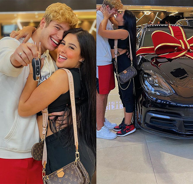 Ex-Chiquititas, Cinthia Cruz ganha <I>Porsche</I> de um milhão e 300 mil reais de presente de Dia dos Namorados