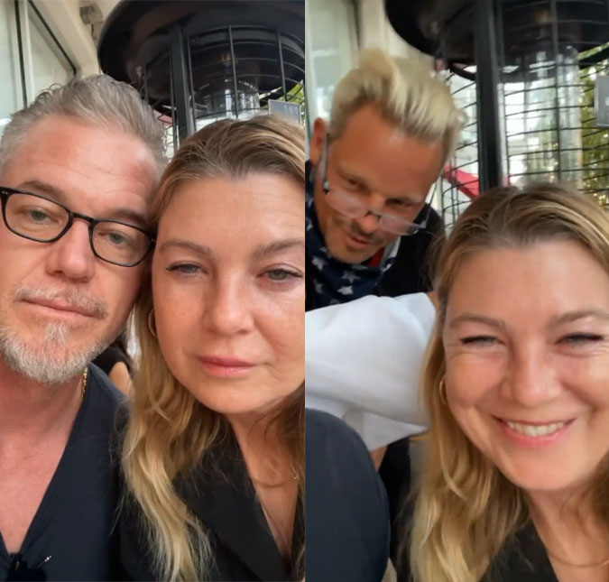 Page cardio! Ellen Pompeo se reúne com Justin Chambers e Eric Dane e quase mata fãs de <I>Grey's Anatomy</I> do coração; veja!