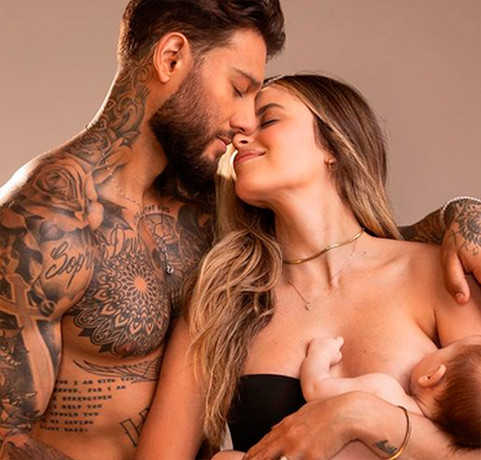 Esposa de Lucas Lucco fala de problema no olho do filho de dois meses de vida; saiba mais!