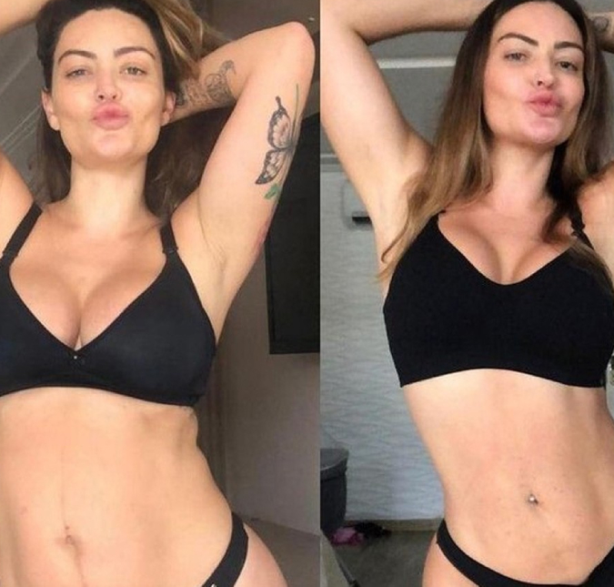 Laura Keller emagrece 17 quilos e mostra diferença do corpo