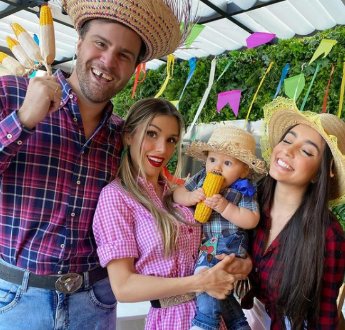 Flávia Viana faz festa temática para o mesversário do filho