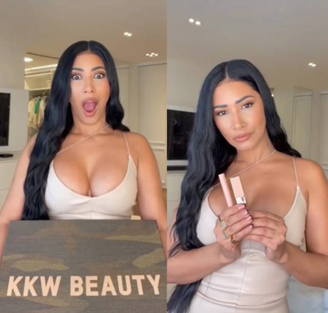 Simaria ganha maquiagem da marca de Kim Kardashian e fãs brincam: <i>Pensei que era ela fazendo a própria publi!</i>; assista!