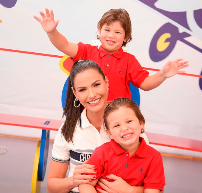 Para comemorar aniversário dos filhos, Andressa Suita aposta em <I>look</i> de 13 mil reais!