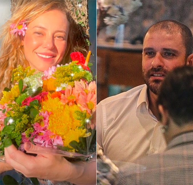 Paolla Oliveira é presenteada com flores e Diogo Nogueira é flagrado após suposto romance vir à tona; veja