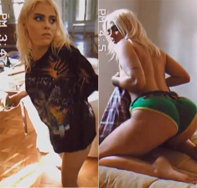Luísa Sonza rebola de shortinho nos bastidores de seu novo trabalho