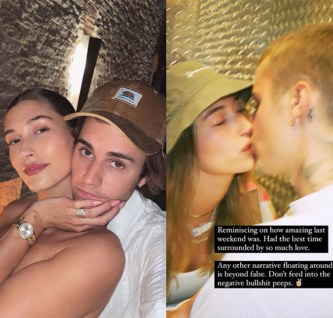 Após repercussão negativa, Hailey Bieber esclarece vídeo com atitude polêmica do marido, Justin Bieber