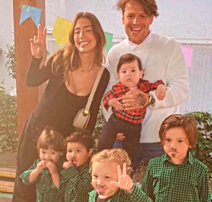 Gabi Brandt e Saulo Poncio organizam festa julina para filhos e sobrinhos; confira!