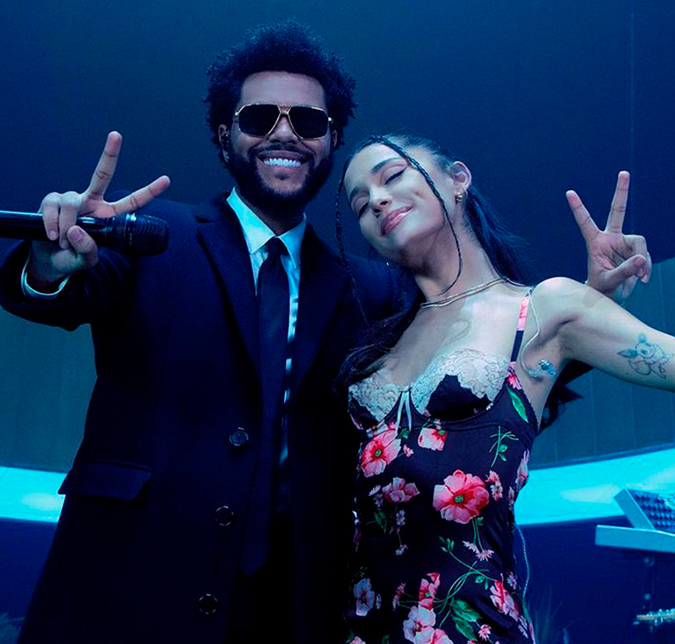 Ariana Grande e The Weeknd cantam juntos <i>off the table</i> pela primeira vez; veja!