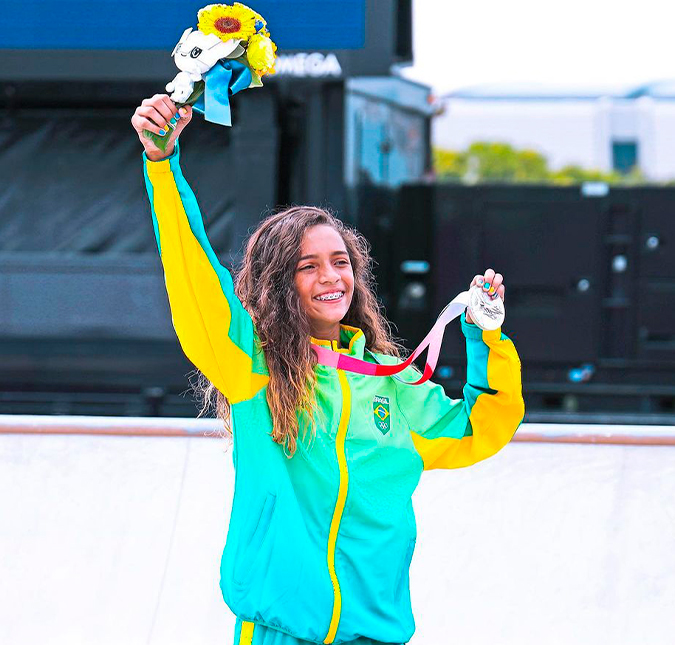 Tatá Werneck comemora medalha de prata de Rayssa Leal nas Olimpíadas: <i>Fadinha! Menina brilhante!</i>