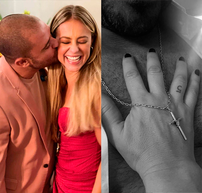 Diogo Nogueira posta foto sensual com Paolla Oliveira e dispara: <i>O clima está ficando quente</i>