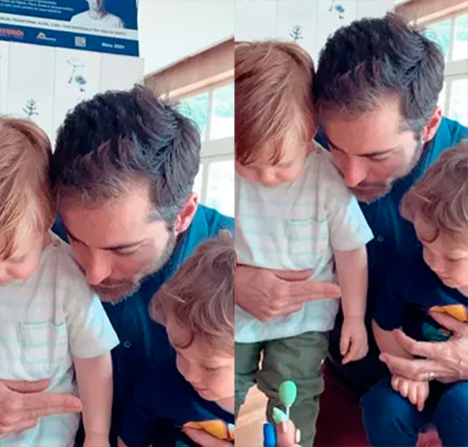 Viúvo de Paulo Gustavo comemora aniversário do filho: <i>Nosso primogênito</i>