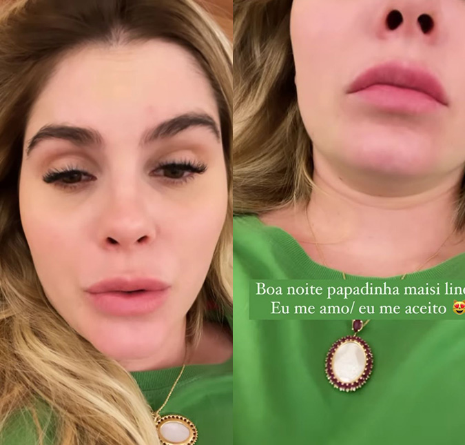 Bárbara Evans expõe papada e afirma estar se amando: <i>Eu me aceito</i>