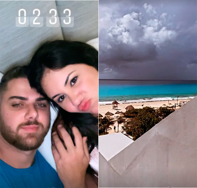 No México, Thaila Ayala, Zé Neto e mais famosos falam sobre passagem de furacão: <i>Água já entrou dentro do quarto</i>