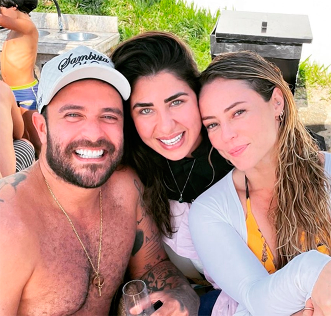 Paolla Oliveira e Diogo Nogueira curtem churrasco em Angra dos Reis; veja os cliques