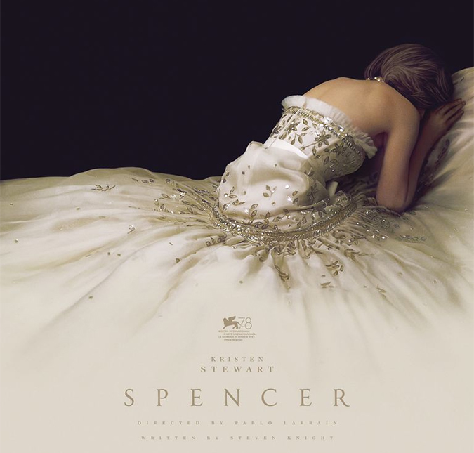 Primeiro pôster de <I>Spencer</I>, filme em que Kristen Stewart interpreta a princesa Diana, é divulgado por produtora
