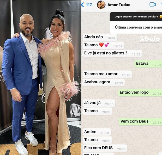 Gracyanne Barbosa compartilha <i>print</i> de conversa com Belo e internautas se surpreendem com <i>frieza</i>; confira!