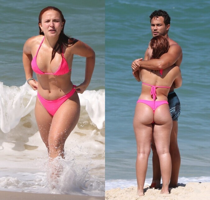 Larissa Manoela e André Luiz Frambach são flagrados juntinhos em praia no Rio de Janeiro; veja os cliques!