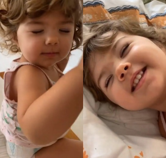 Fofura! Clara Maria finge que está dormindo em vídeo compartilhado por Tatá Werneck; assista!