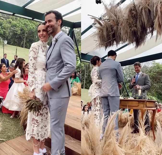 Carol Celico compartilha nas redes sociais vídeo dos melhores momentos do casamento com Eduardo Scarpa