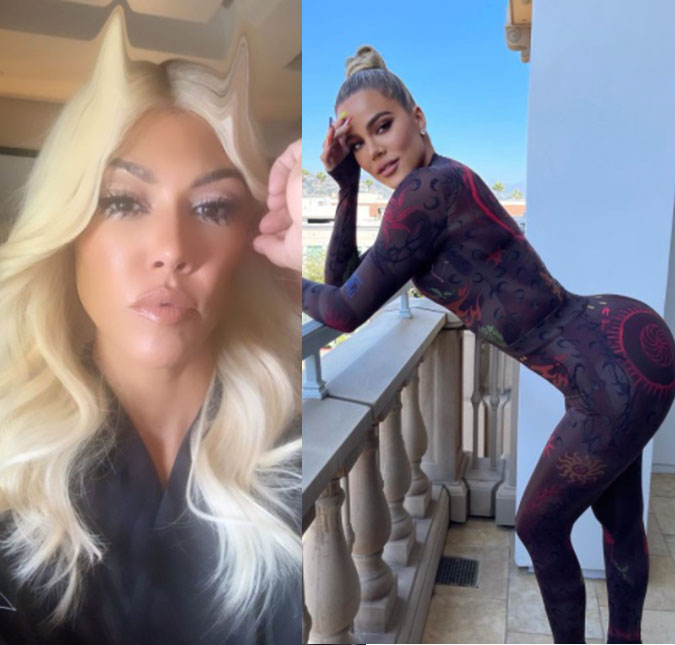 Khloé Kardashian é acusada de manipular foto e Kourtney surge com novo visual
