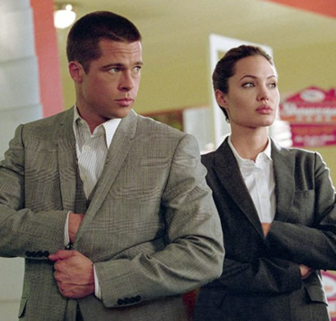 Nos bastidores de <i>Sr. & Sra. Smith</i>, Brad Pitt e Angelina Jolie flertavam e se beijavam, diz segurança