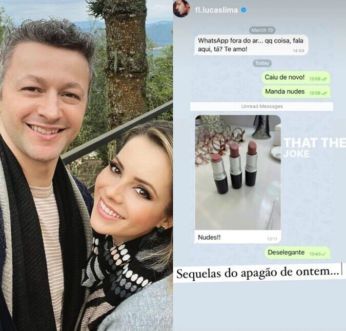 Lucas Lima pede <i>nudes</i> e recebe resposta inusitada de Sandy; confira!