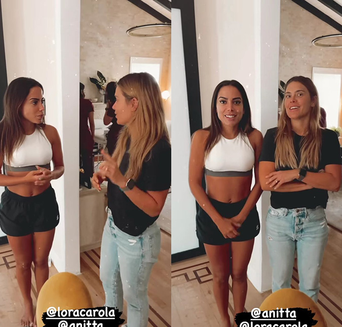 Anitta se impressiona com beleza de Carolina Dieckmann e dispara: -<i>Ela não se enxerga, não é possível</i>