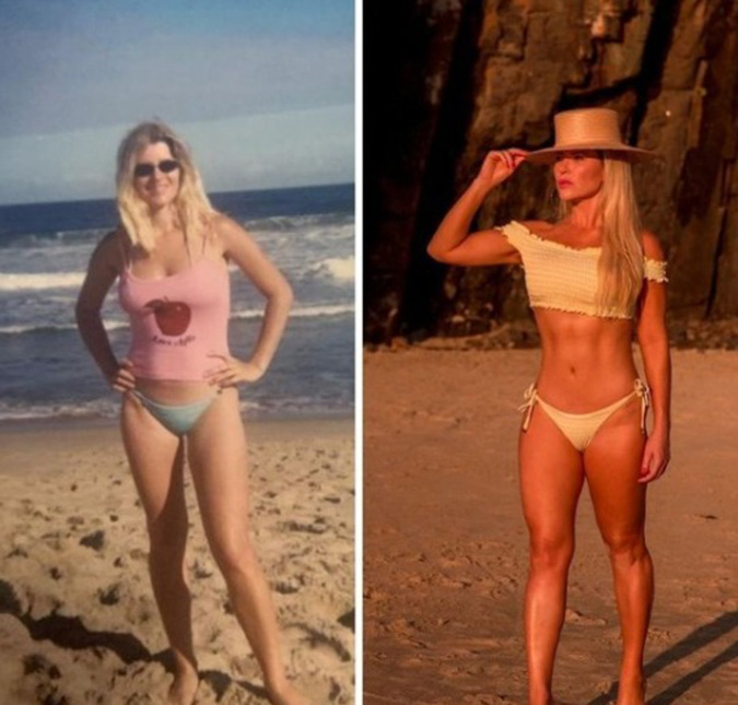 Eliane Gerloff, mãe de Luísa Sonza, mostra mudança do corpo em 20 anos