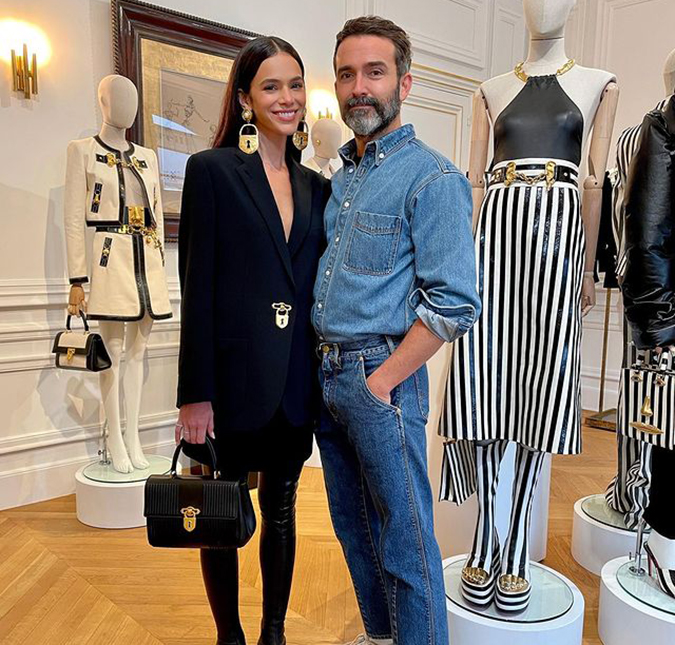 Em Paris, Bruna Marquezine chora ao conhecer diretor criativo de grife e divide opiniões na escolha do <i>look</i>