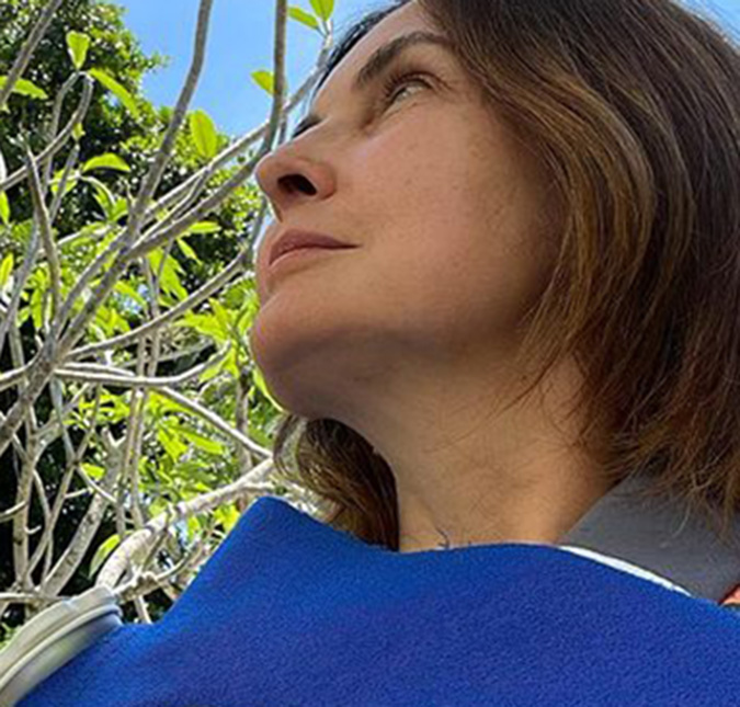 Fátima Bernardes aparece de tipoia após fazer cirurgia; veja!